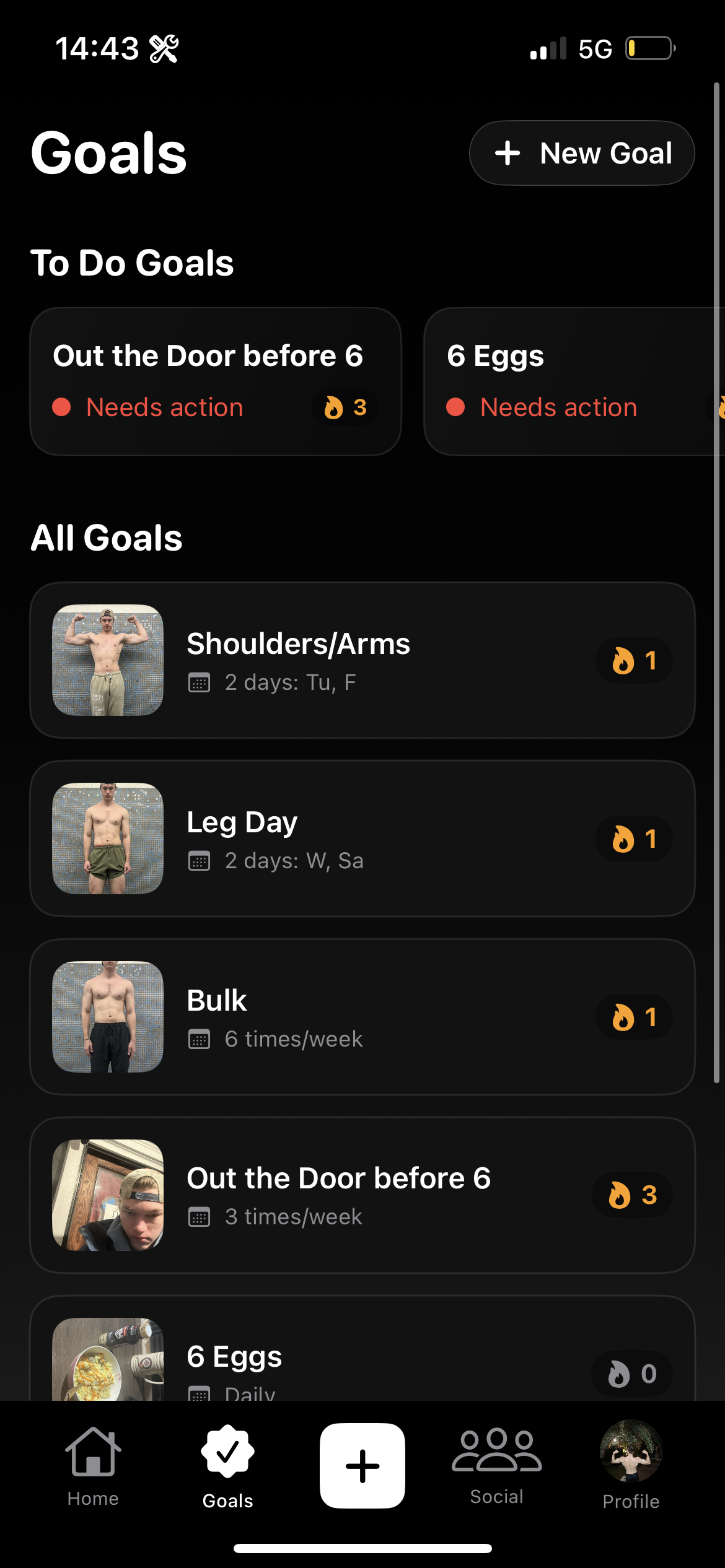 Spot App Workout Screen